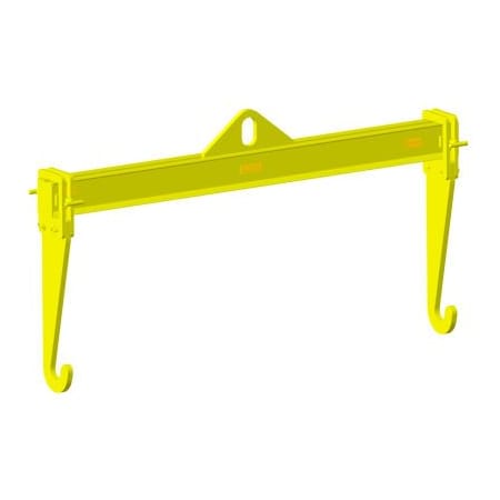 Machining & Welding By Olsen M&W 36" Dia. X 22-76"L Adjustable Length Roll Lifting Beam, Yellow, 18"Lx40"Wx86"H, 200lbs, 6000 Lb. Cap 20785